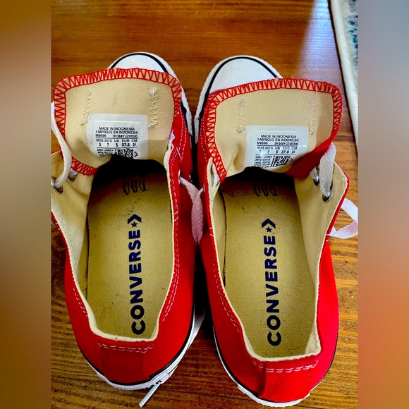 Converse Bold Red and White Sneakers - Picture 4 of 8